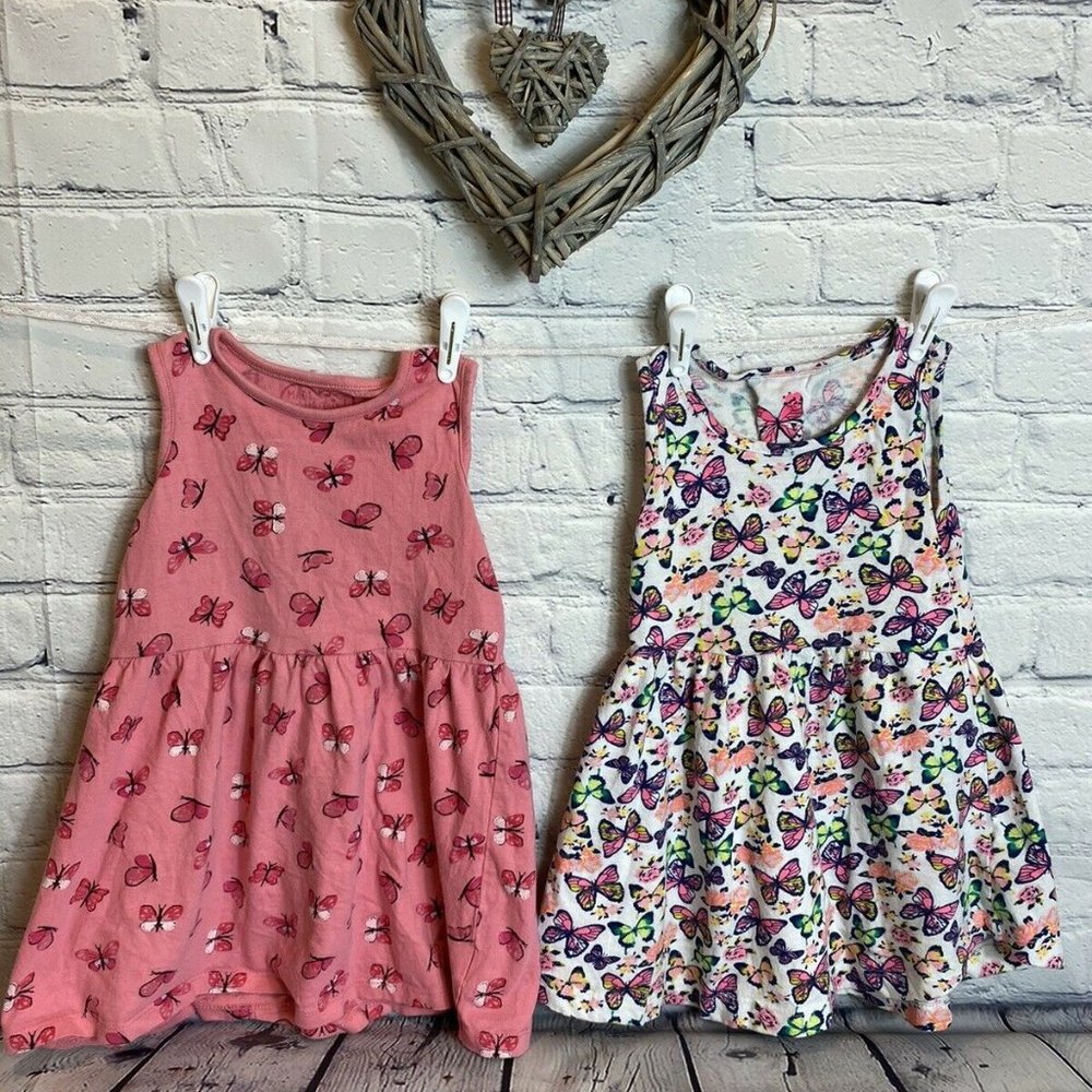 Girls Lot of 2 Dress UK Brand 2-3 Yrs Young Dimens